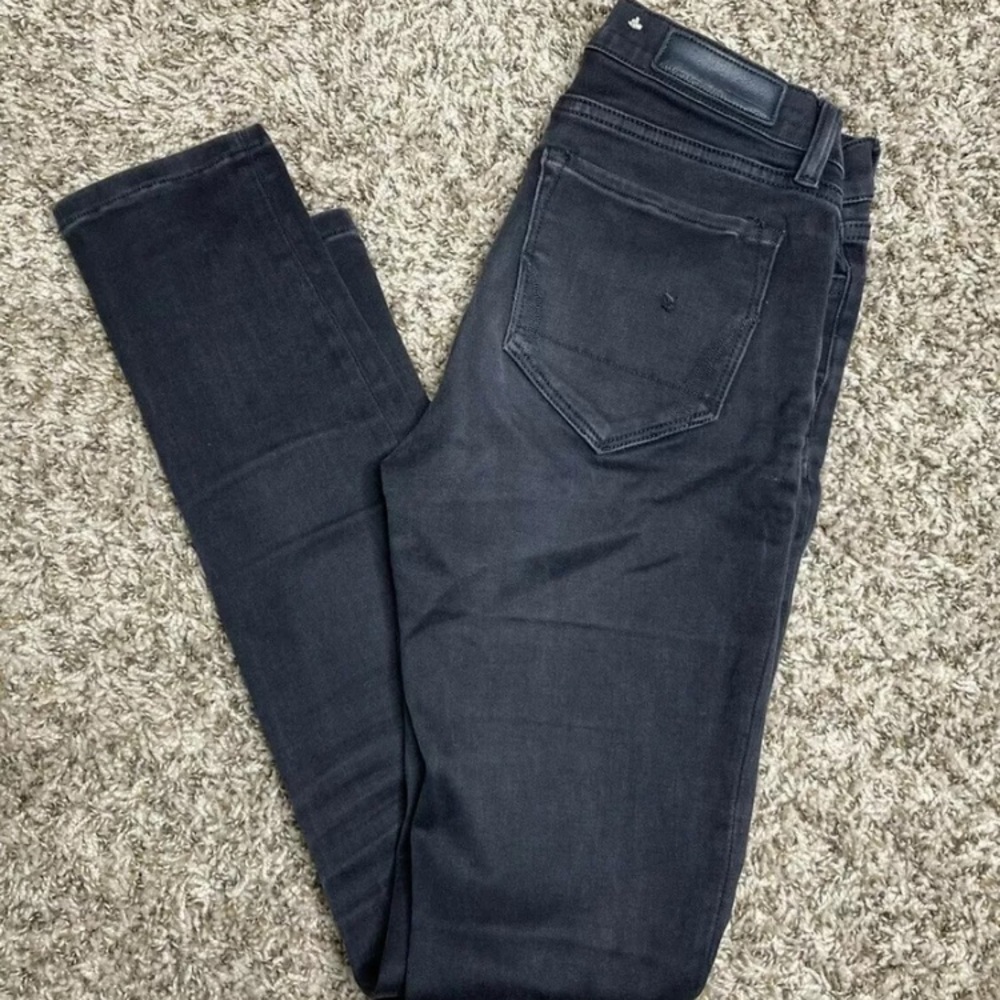 Allsaints Roseport Ashby Skinny Jeans Washed Black